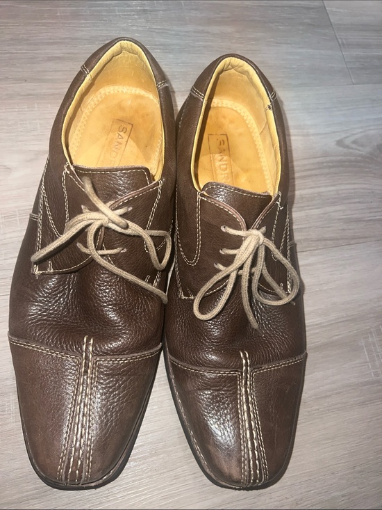 SANDRO Men\'s Dress Shoes Comfort Soft & Gel, Size 9.5 D Brown Leather main image 4